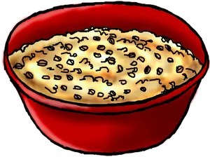 Bowlof Oatmeal Illustration PNG image