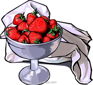 Bowlof Strawberries Illustration
