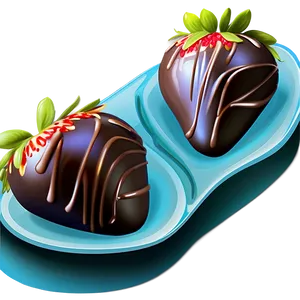 Box Of Chocolate Dipped Strawberries PNG Rlh66 PNG