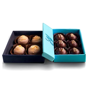 Box Of Chocolate Ganache PNG Ewm