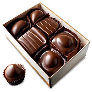 Box Of Chocolate Ganache PNG Vcv