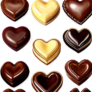 Box Of Chocolate Hearts PNG 06212024