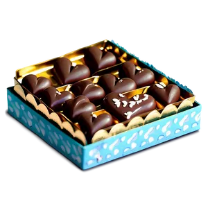 Box Of Chocolate Hearts PNG 82