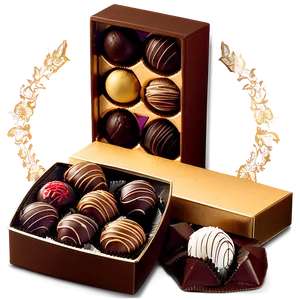 Box Of Chocolate Truffles PNG 5