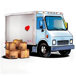 Box Truck Night Delivery PNG 86