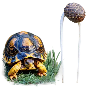 Box Turtle In Grass PNG Ogi