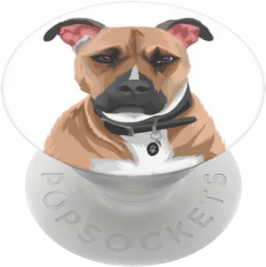 Boxer Dog Pop Socket Design PNG image