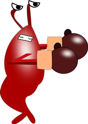 Boxing Red Blood Cell Cartoon
