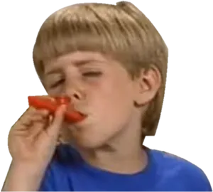 Boy Blowing Kazoo PNG image