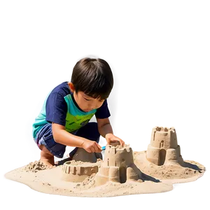 Boy Building Sandcastle PNG Cyu14 PNG