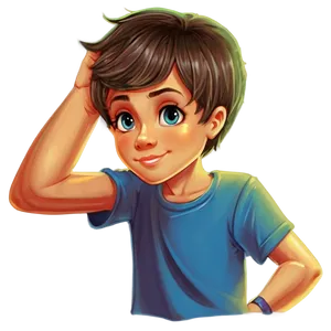 Boy Hair Illustration PNG 06282024