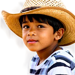 Boy In Cowboy Hat PNG 05212024