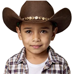 Boy In Cowboy Hat PNG 11