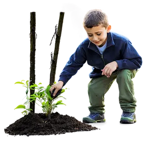 Boy Planting Tree PNG Ltt PNG