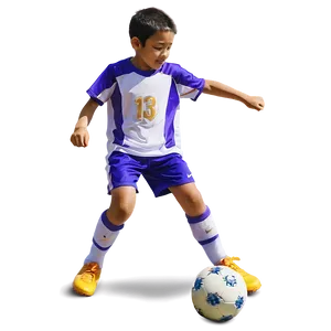 Boy Playing Soccer PNG Vtl42