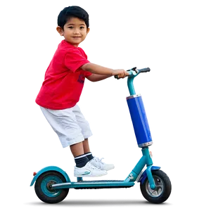 Boy Riding Scooter PNG 05212024 PNG
