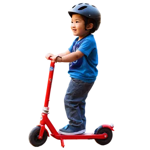 Boy Riding Scooter Png 05212024 PNG image