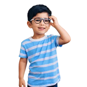Boy Wearing Glasses PNG Iqo18