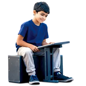 Boy With Computer PNG 05212024