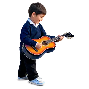 Boy With Guitar PNG Hgn99