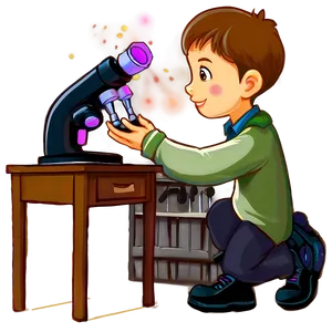 Boy With Microscope Png 16 PNG image