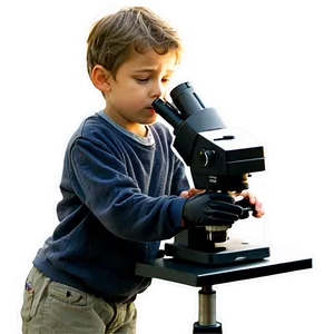 Boy With Microscope Png Uml41 PNG image