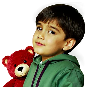 Boy With Teddy Bear PNG 05212024 PNG