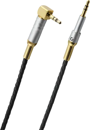 Braided Audio Cable Connectors PNG