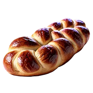 Braided Challah Bread PNG Gxk