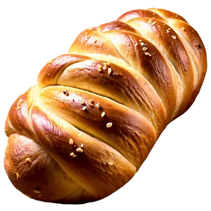 Braided Challah Bread PNG Lwo12