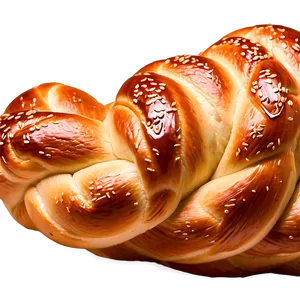 Braided Challah Bread PNG Nas73