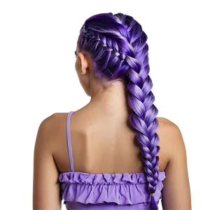 Braided Purple Hair Beauty Png 56 PNG image