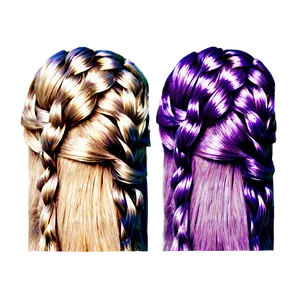 Braided Purple Hair Beauty Png Afy3 PNG image