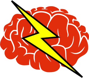 Brain_ Electric_ Bolt_ Clipart PNG image