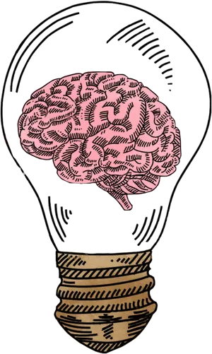 Brain Lightbulb Idea Concept