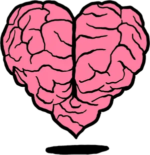 Brain Shaped Heart Illustration PNG image