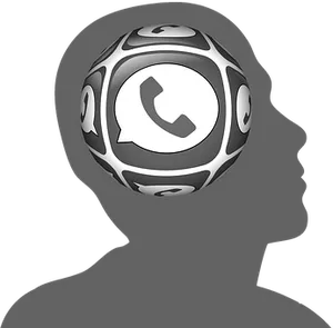 Brain Whats App Concept