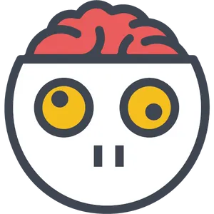 Brainy Robot Emoji PNG image