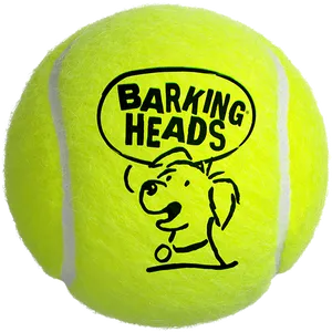 Branded Tennis Ball With Dog Logo PNG image