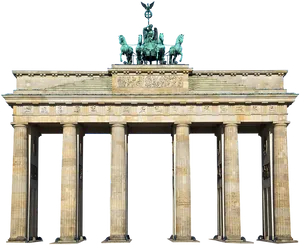 Brandenburg Gate Berlin Isolated PNG image
