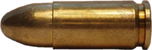 Brass Bullet Isolatedon Black PNG image