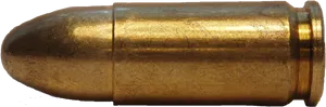 Brass Bullet Isolatedon Black PNG image