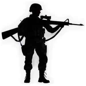 Brave Soldier Silhouette Png 06272024 PNG image