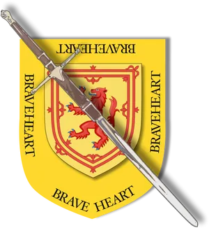Braveheart Swordand Shield PNG image