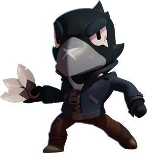 Brawl Stars Crow Character Render PNG image