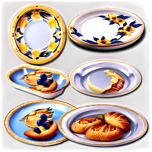 Bread Plates Set PNG 91 PNG