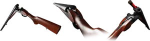 Break Action Shotgun Exploded View PNG