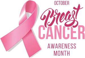 Breast Cancer Awareness Month Ribbon PNG image