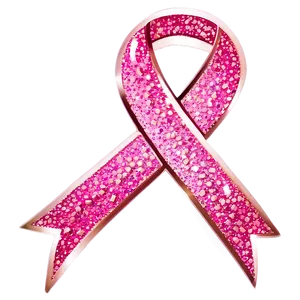 Breast Cancer Ribbon With Glitter Png Uwf82 PNG image