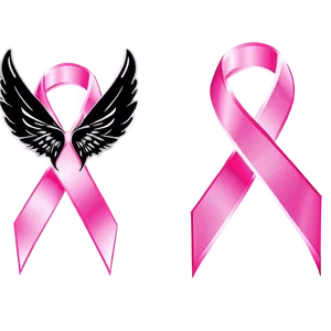 Breast Cancer Ribbon With Wings Png Ncf PNG image